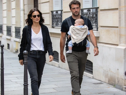 Natalie Portman reaparece en París junto a su bebé y Tanguy Destable