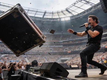 Brian Johnson vive momento tenso en concierto de AC/DC por falla de cañón De Chismes