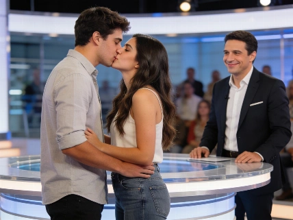 Una primera cita sorprende en Ahora Caigo con beso en pleno programa De Chismes