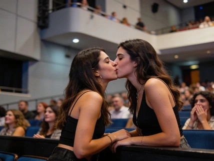 El beso de Daniela Celis y Juli Poggio en Sex sorprende al público De Chismes