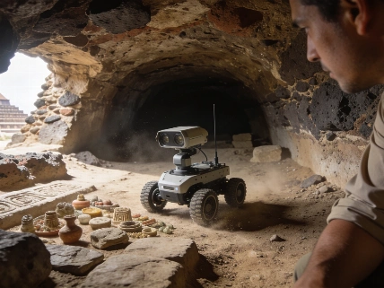TV UNAM explora el túnel de Teotihuacán De Chismes