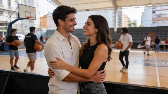 Sofi Martínez y Diego Leuco sorprenden con reencuentro en evento de básquet De Chismes