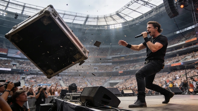 Brian Johnson vive momento tenso en concierto de AC/DC por falla de cañón De Chismes