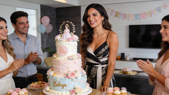 Migbelis Castellanos celebra baby shower con pastel exclusivo y predicción de nombre De Chismes